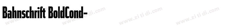 Bahnschrift BoldCond字体转换